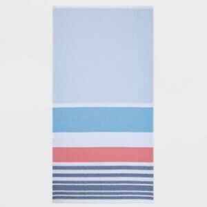 BLUE BASE Warm Striped Sand Resist Beach Towel - Sun Squad™